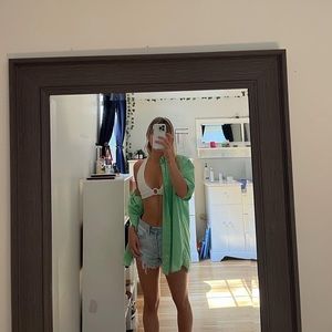 Vintage green button up